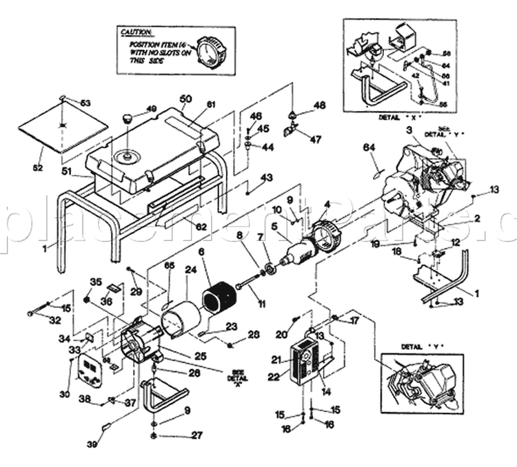 Page B Diagram and Parts List for 9547-0  Briggs and Stratton Generator